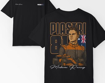 Comfort Colors Piastri T-Shirt | Inspired by Australian Racing Driver, British Team Merch, Motorsports Apparel & Race Fan Gear