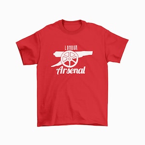 Red Arsenal Football Club T-Shirt, Gunners T Shirt, Gooners Tee, Premier League T Shirt, Designed T Shirt, Printed T Shirt, Soccer T Shirt