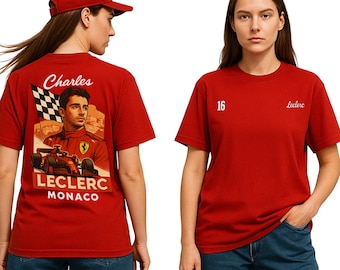 Leclerc T-Shirt | Inspired Monaco Racing Driver Tee - Motorsports Apparel, Race Fan Gear, Monte Carlo Tee, Racing Team Merch