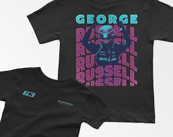 Russell Toddler T-Shirt | Inspired German Racing Team Merch, Unisex Cotton Tee, Motorsports Apparel, Race Gift