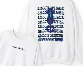 Sainz Racing Sweatshirt | Inspired Motorsports Merch | Vintage Style Race Team Shirt | Smooth Operator Unisex Sweatshirt