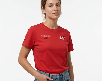 Leclerc T-Shirt Inspired Unisex Cotton Tee, Monaco Racing Driver Shirt, Motorsport Gift, Aesthetic Driver Merch
