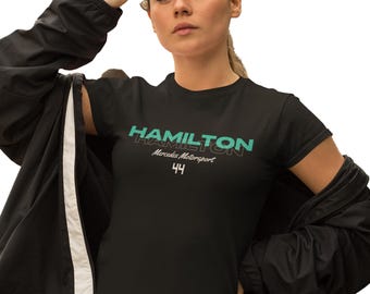 Hamilton T-Shirt, Inspired British Racing Driver Shirt, Racing Merch, Motorsports Gift, Unisex Cotton Tee