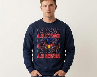 Sudadera Lawson / Merchandising del equipo Bull Racing / Camiseta de piloto neozelandés y regalo para entusiastas del automovilismo