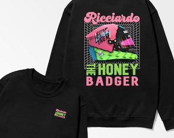 Ricciardo Inspired Sweatshirt, Honey Badger Shirt, Retro Sweatshirt, Racing Gift, Motorsports Apparel, Racing Merch, Unisex Cotton Tee
