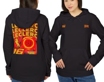 Leclerc Inspired Hoodie, Racing Gift, Motorsport Fan Merch, Racing Team Apparel, Unisex Fleece Sweatshirt