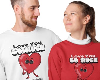 Valentine Sweatshirt - Cute Valentine’s Day Crewneck, Hearts Design, Cozy Women's Sweatshirt, Perfect Gift for Her