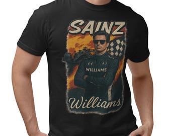 Sainz T-Shirt | Inspired Spanish Racing Driver Tee | Racing Team Merchandise, Race Fan Gear | Motorsports Gift
