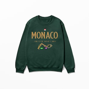 Monaco Racing Sweatshirt | Inspired Grand Prix Shirt | Formula Circuit, Racing Track Tee | Unique Monte Carlo Apparel