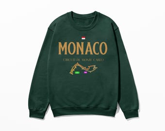 Monaco Racing Sweatshirt | Inspired Grand Prix Shirt | Formula Circuit, Racing Track Tee | Unique Monte Carlo Apparel
