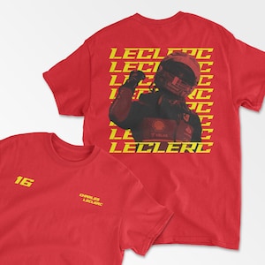 Leclerc T-Shirt, Inspired Motorsport Racing Shirt, Sunday Race Gift, Monaco Leclerc Merch Gift, Racing Fan Tee