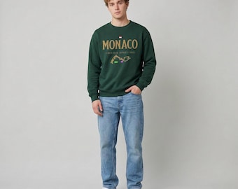 Monaco Racing Sweatshirt | Inspired Grand Prix Shirt | Formula Circuit, Racing Track Tee | Unique Monte Carlo Apparel