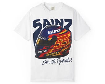 Sainz T-Shirt | Comfort Colors Racing Team Tee - Inspired Spanish Driver Fan Merchandise - Motorsport Apparel - Race Fan Gear