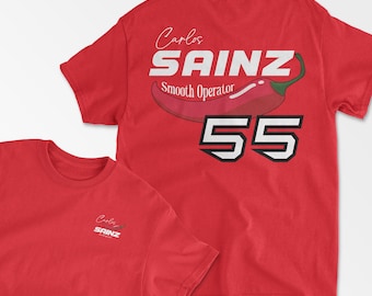 Chili Sainz T-Shirt, Inspired Spanish Racing Driver Merch, Smooth Operator Shirt, Motorsports Apparel, Sainz Merch, Unisex Cotton Tee