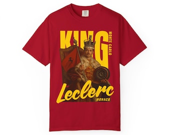 Leclerc T-Shirt | Inspired Racing Team Merch, Comfort Colors, Monaco Motorsports Apparel, Unisex Race Fan Gear Tee