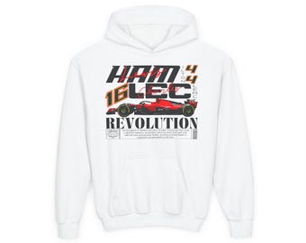 Hamilton Leclerc Hoodie for Kids | Inspired Motorsports Merch, Youth Size Racing Driver Shirt & Race Team Apparel