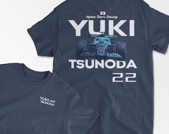 Tsunoda Inspired T-Shirt, Japanese Racing Driver Merchandise, Motorsports Apparel, Racing Gift, Tsunoda Merch, Unisex Cotton Tee