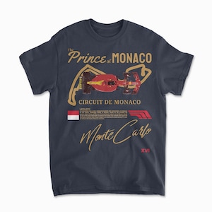Monaco T-Shirt | Leclerc Inspired Grand Prix Apparel, Monte Carlo Racing Merchandise, Formula Clothing & Race Gift
