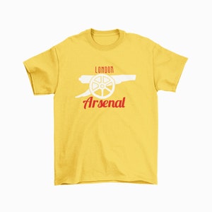 Daisy Yellow Arsenal Football Club T-Shirt, Gunners T Shirt, Gooners Tee, Premier League T Shirt, Designed T Shirt, Printed T Shirt, Soccer T Shirt