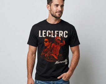 Camiseta Leclerc / Camiseta gráfica inspirada en las carreras, Camiseta Comfort Colors, Ropa para aficionados al automovilismo, Merchandising de pilotos de carreras, Camiseta de equipo de carreras