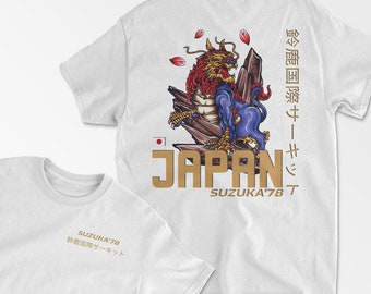 Suzuka T-Shirt, Japan Racing Circuit Shirt Retro Motorsports Tee Unisex Cotton Streetwear Gift