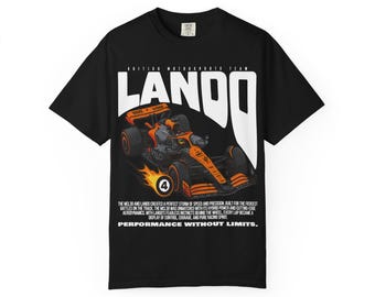 Lando T-Shirt | Inspired Racing Driver Shirt, Motorsports Apparel, British Racing Team Merchandise, Race Fan Gear, Comfort Colors Unisex Tee