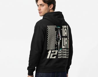 Antonelli Hoodie | Inspired Itallian Racing Driver Shirt, Racing Team Merchandise, Race Fan Gear, Motorsports Apparel, Unisex Graphic Tee