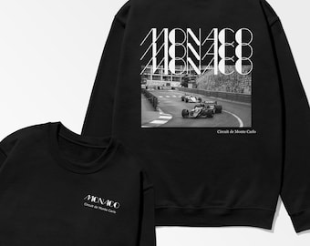 Monaco F1 Sweatshirt Formula Racing Circuit de Monte Carlo Shirt F1 Gift Inspired Shirt Aesthetic Racing Clothing Unisex Crewneck Sweatshirt