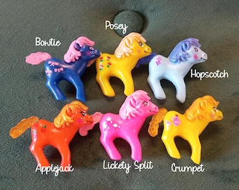 My Little Pony character Badges - Resin, handmade, hand-painted cute pin badges for your pony collections! Vintage style and unique. OOAK