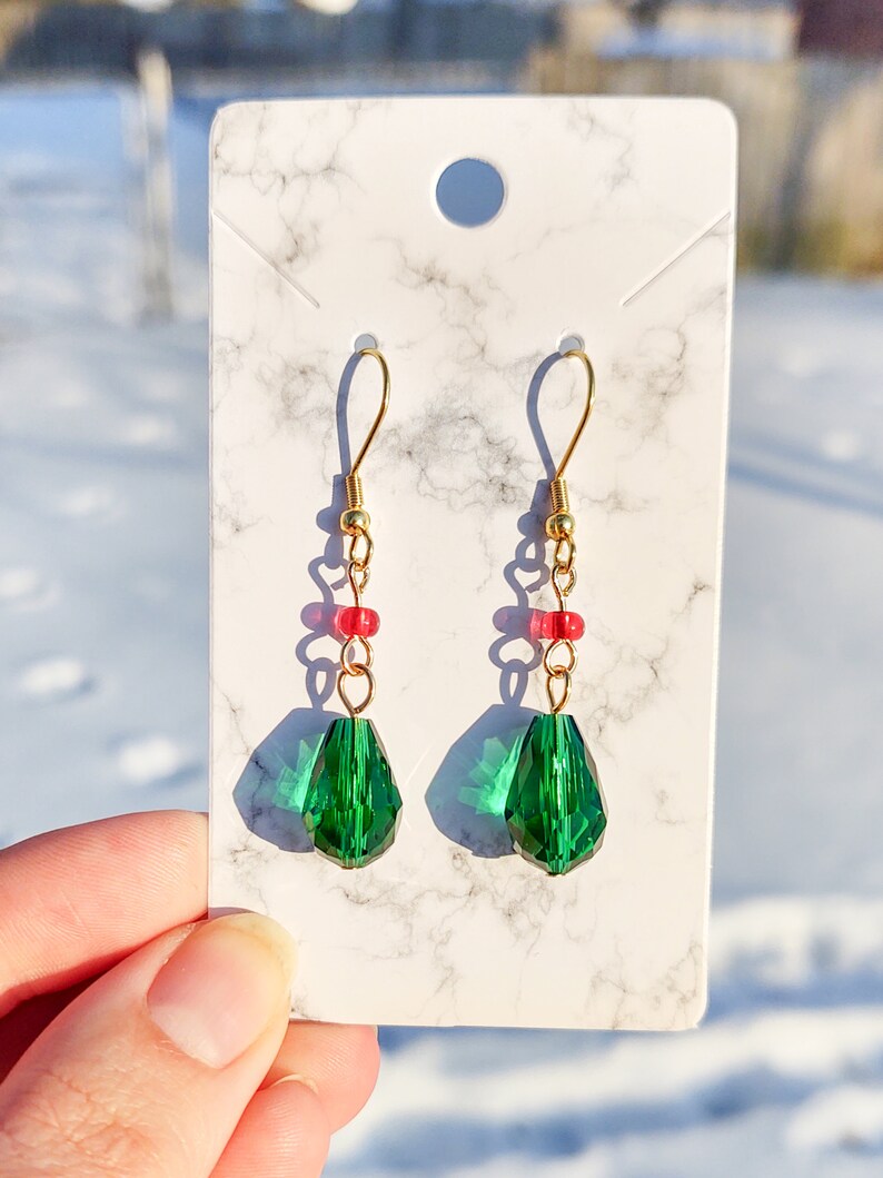 Green and red earrings Clearance