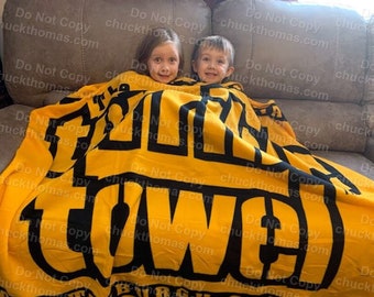 ONE Pittsburgh STEELERS Football Terrible Towel Fleece Blanket Throw NEW