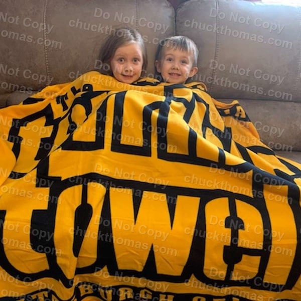 ONE Pittsburgh STEELERS Football Terrible Towel Fleece Blanket Throw NEW