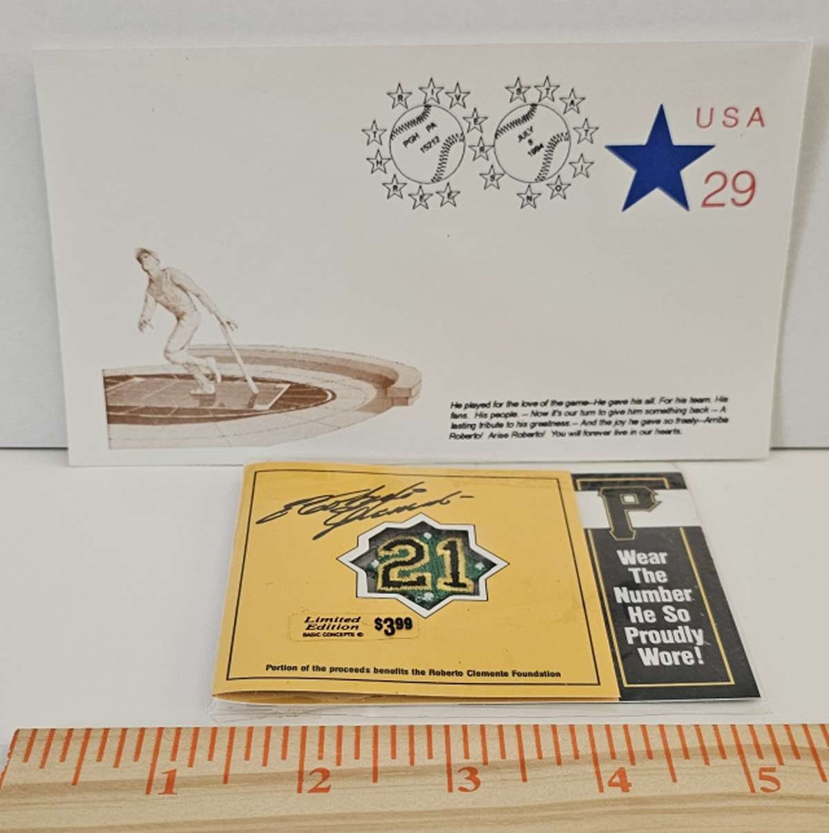 MENGE 4) Roberto Clemente HOF Pittsburgh Pirates 3 Zoll