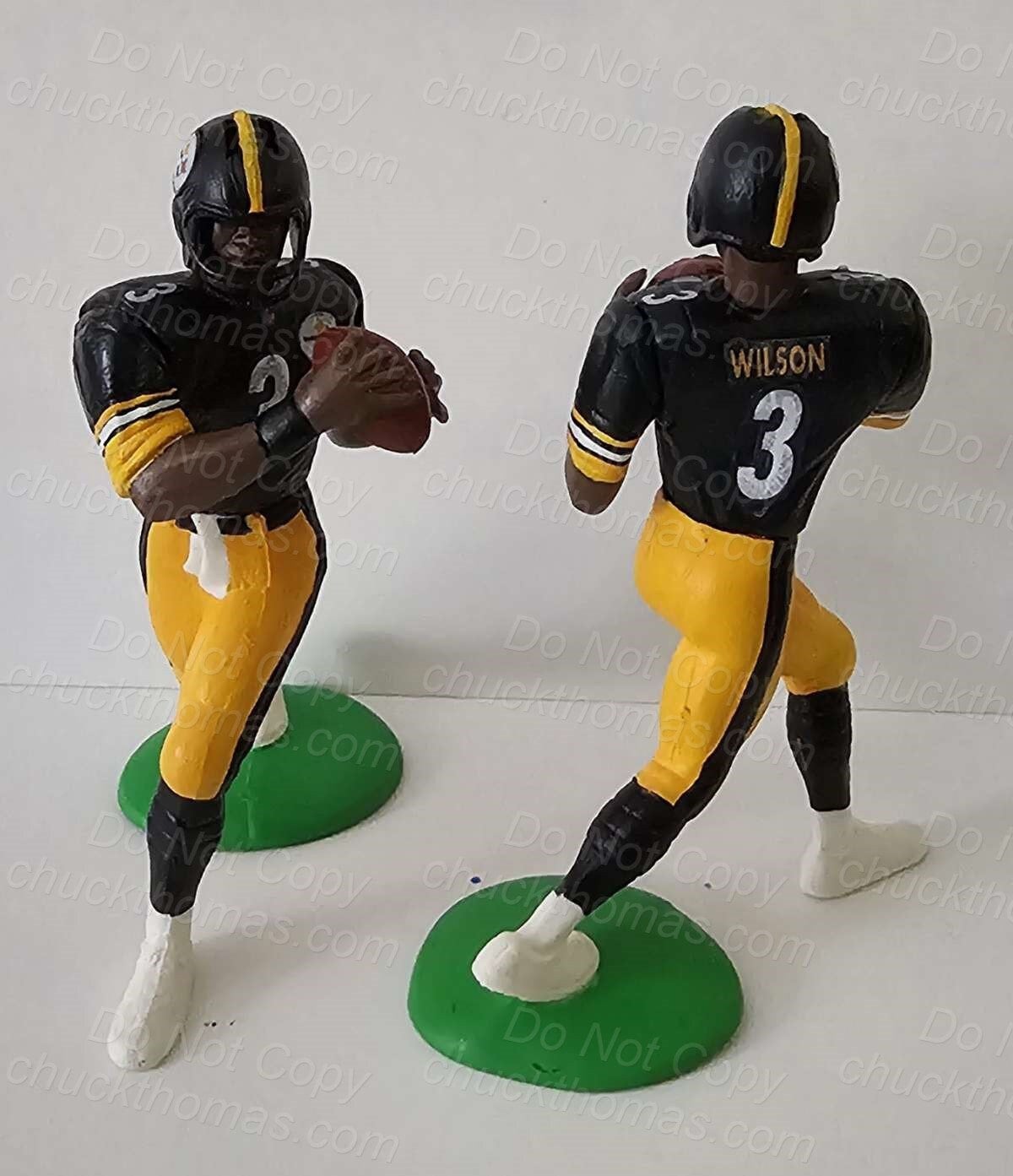 Russell Wilson #3 Pittsburgh Steelers Quarterback Custom Made and Painted  Line Up Figurine 