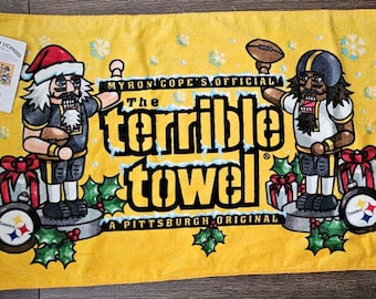 Christmas Nutcracker Terrible Towel Steelers NEW with Tag