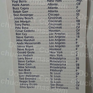 May include: A vintage 1974 All-Star Game program featuring the National League All-Stars. The program includes player names, team affiliations, and positions. A Gatorade logo is also visible.