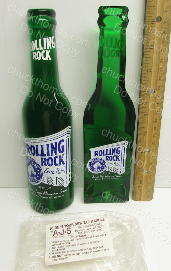 PAIR OLDER ROLLING Rock 33 7oz Pony Bottles With Salt And, 55 OFF