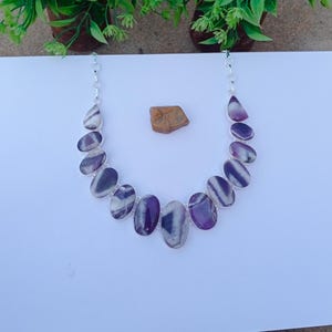Schöne Amethyst Halskette | 925 Silber überzogene Halskette | Statement Halskette | BOHO Halskette | Jubiläumsgeschenke | Amethyst Schmuck