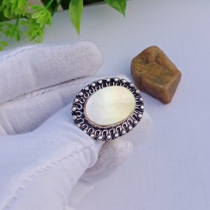 Beautiful Mother of pearl Ring, Silver Plated Ring, Engagement Rings, Statement Ring, Mother Of Pearl Rings, Anniversary Gifts,