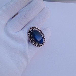 Natural Labradorite Ring | Silver plated Ring | oval Ring | Statement Ring | Dainty Ring | Gemstone Ring | Labradorite Jewelry