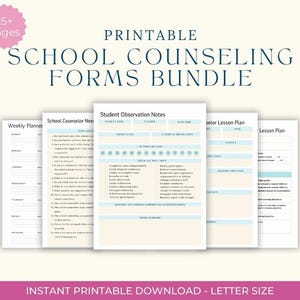 School Counselor Forms & Documents Bundle