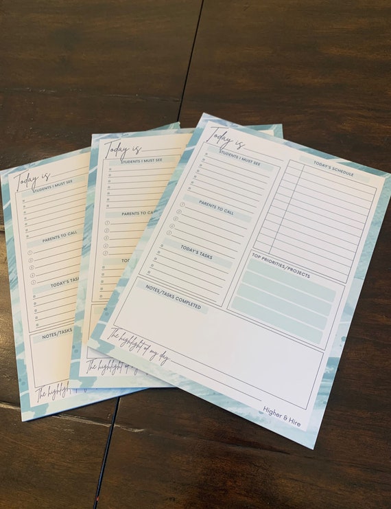 School Counselor Daily Planner