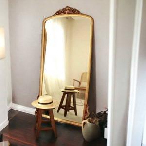 Baroque Full Length Mirror Wall Decorative | Floor Length Mirror | Antique Wall Decor Makeup Mirror | Farmhouse Wall Mirror Home Decor