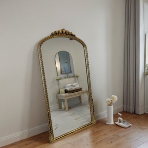 Floor Anthropologie Mirror Gift for Housewarming, Mirror Home Decor Baroque Mirror, Oversize Mirror Aesthetic Wall Decor