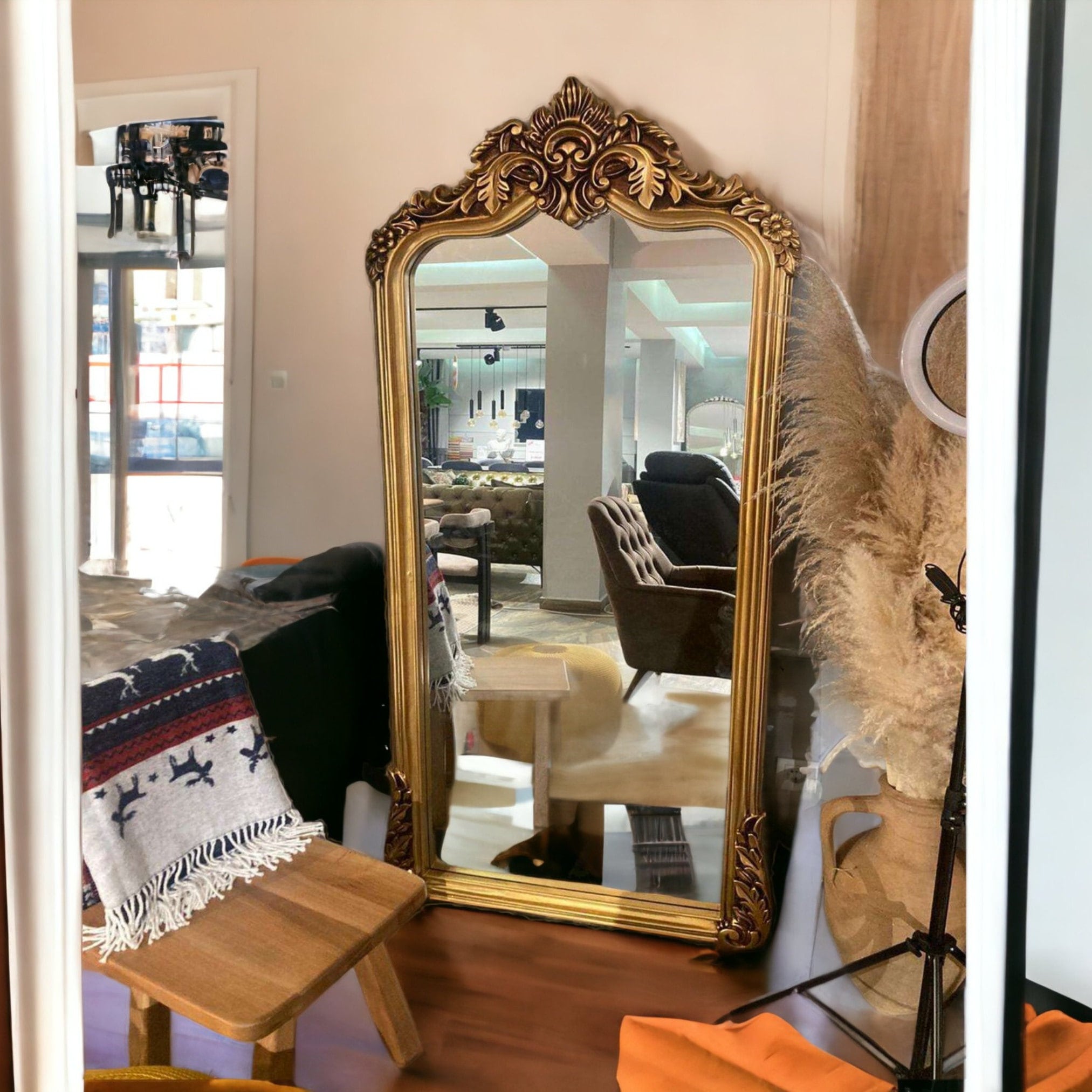Standing mirror vintage discount