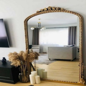 Antique Full Length Mirror for Home With Baroque Decor Mirror, Antique Wall Decorative Mirror 40"x75" ,Exquisitely Gilded Mirror Wall Decor