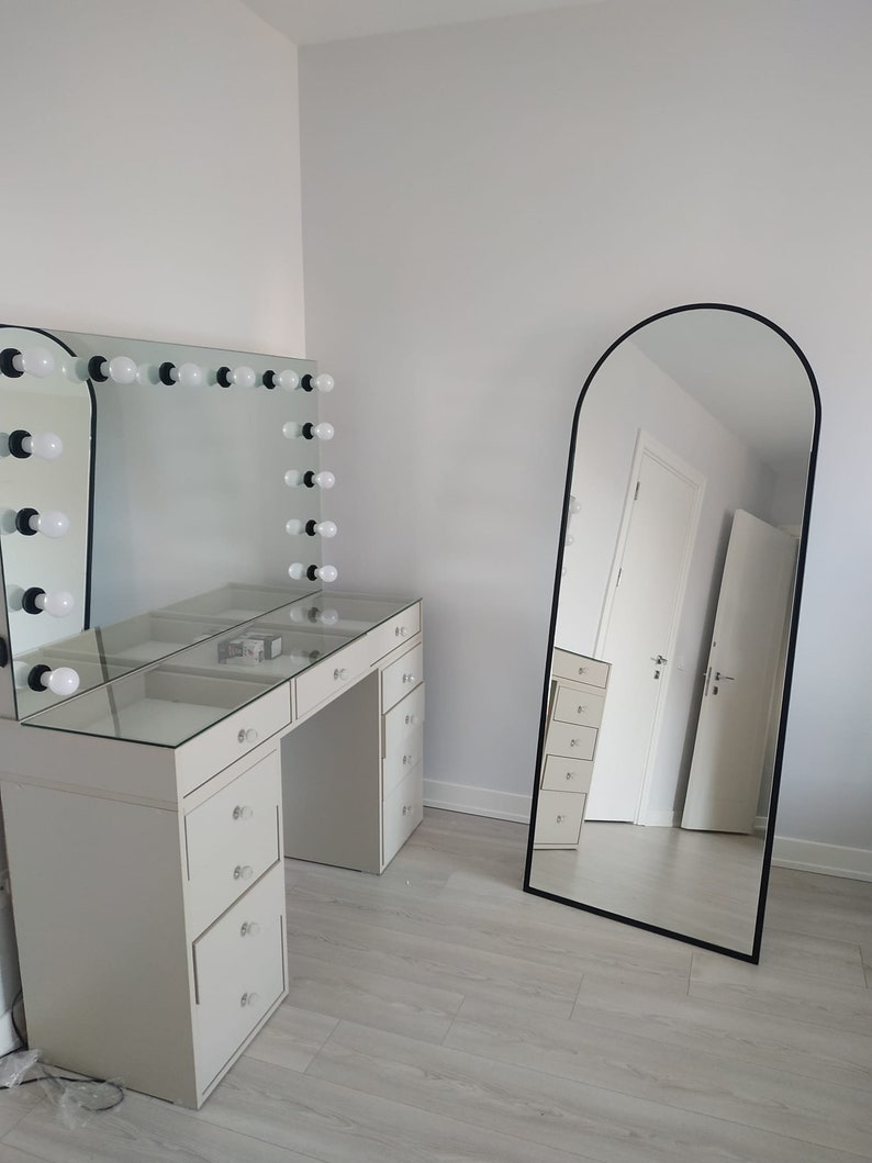 Arched Full Length Mirror Free Standing Mirror Oval Shape Etsy Canada