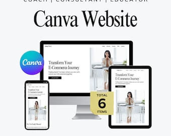 Plantilla de sitio web de Canva: página de destino editable para coaches, consultores y emprendedores