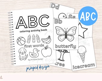 Caderno de atividades do alfabeto pré-escolar, primeiras palavras, atividade diária para impressão pré-escolar, impressão para aprendizagem em casa, caderno de atividades pré-escolar