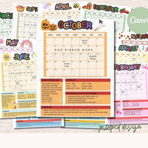 12 Month Newsletter Template, Editable School Newsletter, Monthly Classroom Newsletter, Year Classroom Newsletter, Newsletter Printable Note